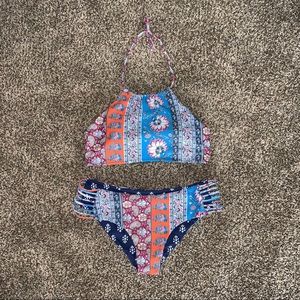 Boho Floral Reversible Bikini Set